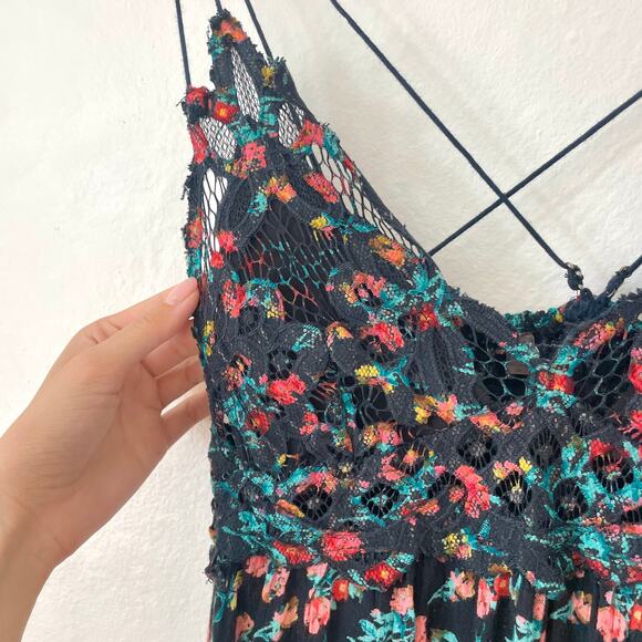 Free People - Printed Adella Mini Slip Dress - Picture 8 of 12